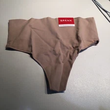 Spanx Women's EcoCare Thong Underwear Beige XS