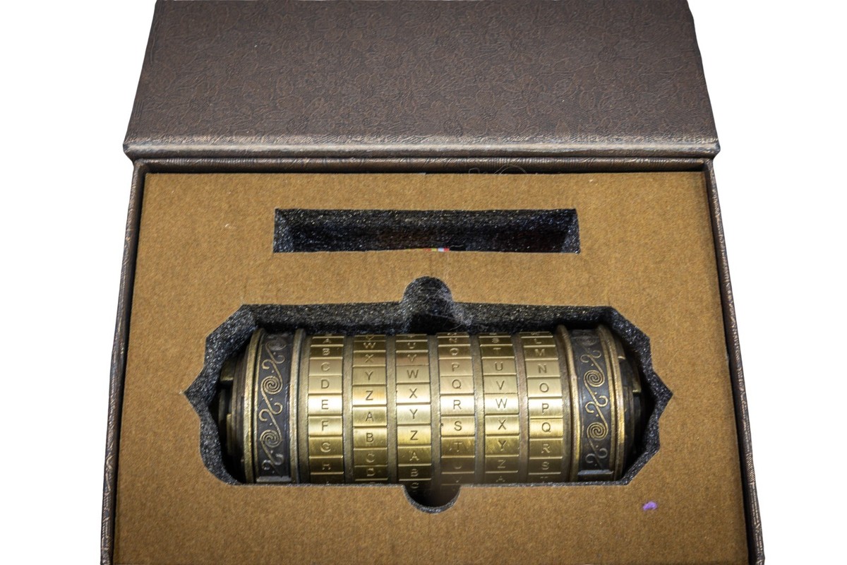 コレクション DasCoin Da Vinci Code Mini cylinder puzzle Cryptex Lock Safe Lightly Used