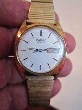 VINTAGE PULSAR DAY DATE WATCH - QUARTZ - RUNS GREAT - BBA-19