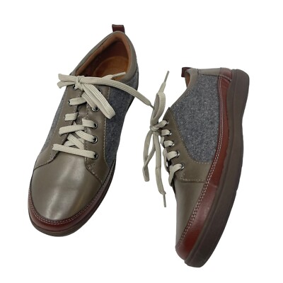 Cobb Hill Rockport Womens Size 8.5 Bailee Leather Sneaker Gray shoes C19523 NWT