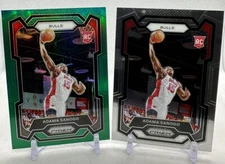 Adama Sanogo 2023-24 Panini Prizm #286 Base & Green Prizm Bulls Rookie RC Lot