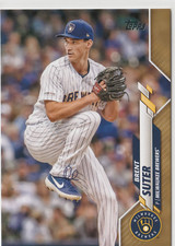 2020 Topps - Brent Suter #477 Gold /2020 #d Parallel MLB Baseball Card Brewers