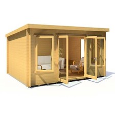 Shire Emneth 10Gx13 Pent Log Cabin 19mm interlock  Cladding