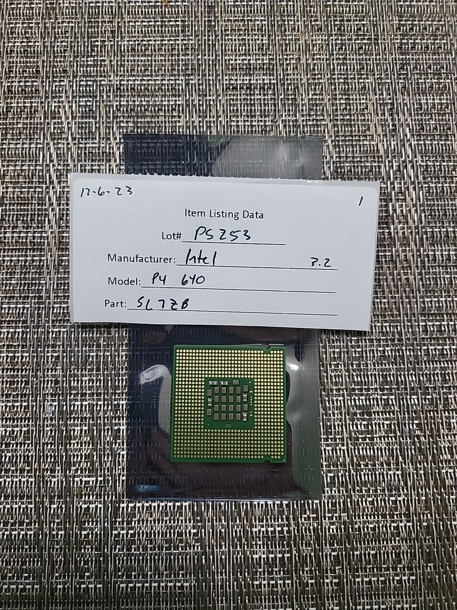 Intel Pentium 4 640 SL7Z8 3.2GHz 2MB 800MHz LGA775 Desktop CPU