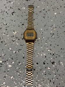 Casio A168 Digital Alarm Chrono 33mm Golden Tone Watch | eBay