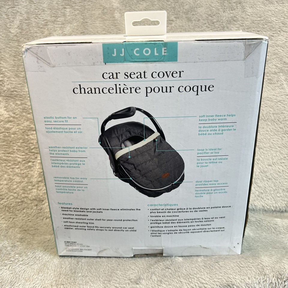 JJ Cole Car Seat Cover Heather Grey Infant Carrier Winter Warmth New in Box eBay