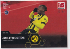 Topps Now 2022 Bundesliga #106 Jamie Bynoe-Gittens Rookie Card RC Red 2/99. rookie card picture