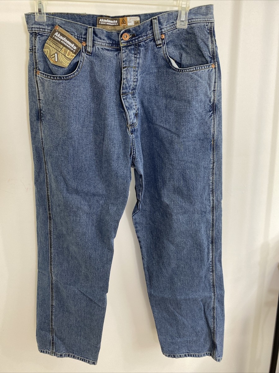 AKADEMIKS Gene Research First Mission Denim Jeans Mens Size 34