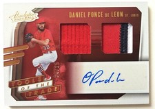 2021 Panini Absolute dual patch auto DANIEL PONCE DE LEON #ed 24/25!! Cardinals