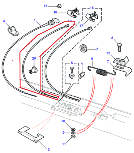 FSE000070 Bonnet Release Cable Landrover Defender From VIN 2A622424 Onwards - Picture 2 of 2