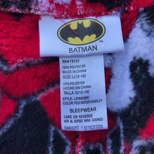 Harley Quinn Ha Ha Pajama Pants Youth Plus Size Large Red EUC Sleepwear - Picture 5 of 8