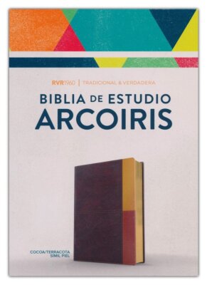 Biblia RVR 1960 de Estudio Arco Iris S?mil Piel Cocoa Terracota