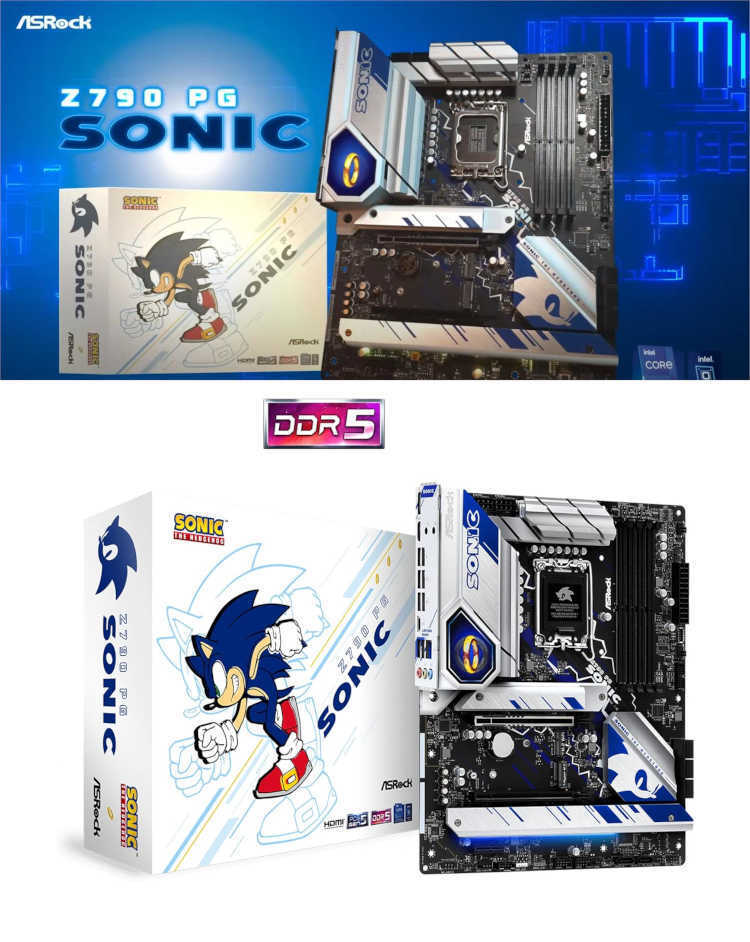 ASRock ATX Motherboard Z790 Chipset PG SONIC Intel 12-13th ASRock ATX Motherboard Z790 Chipset PG SONIC Intel 12-13th