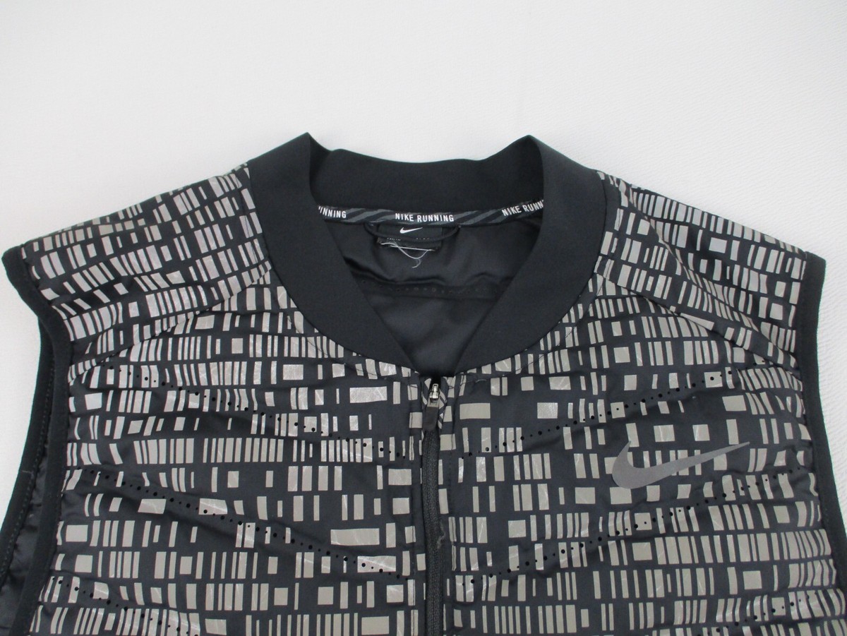 Nike Men's Aeroloft 800 Running Vest Black Reflective Mens