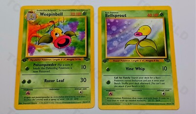 Pokémon Jungle 1st Edition Set  ''Weepinbell and Bellsprout''