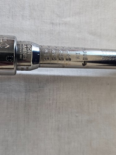 Precision Instruments Micrometer Torque Wrench 0-50 in/lbs 1/4" Drive M1F50H - Picture 15 of 19