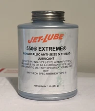 JET-LUBE 550 EXTREME Non-Metallic Anti-Seize & Thread Lubricant 1 lb. Brush Top