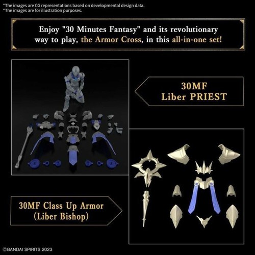 GUNDAM 30MF / 30 MINUTES FANTASY - Liber Bishop Model Kit Bandai - Foto 4 di 10