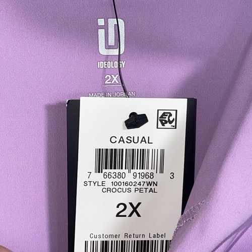 ID Ideology Plus Size Techy Drawstring-Hood Hoodie - Crocus Petal 2x - Picture 7 of 7