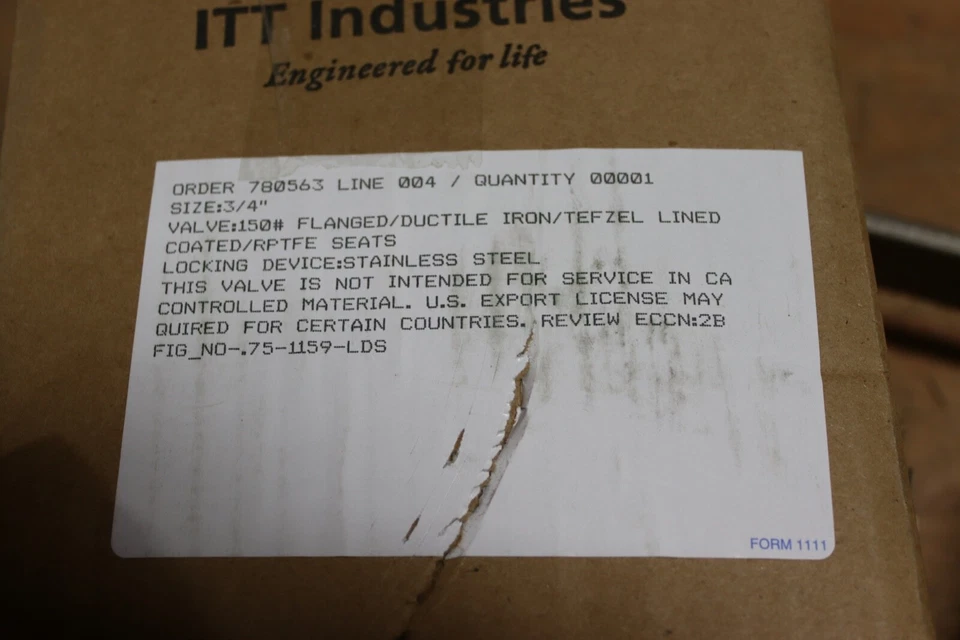NEW ITT 3/4" SS VALVE 780563-004 - Image 3 of 4