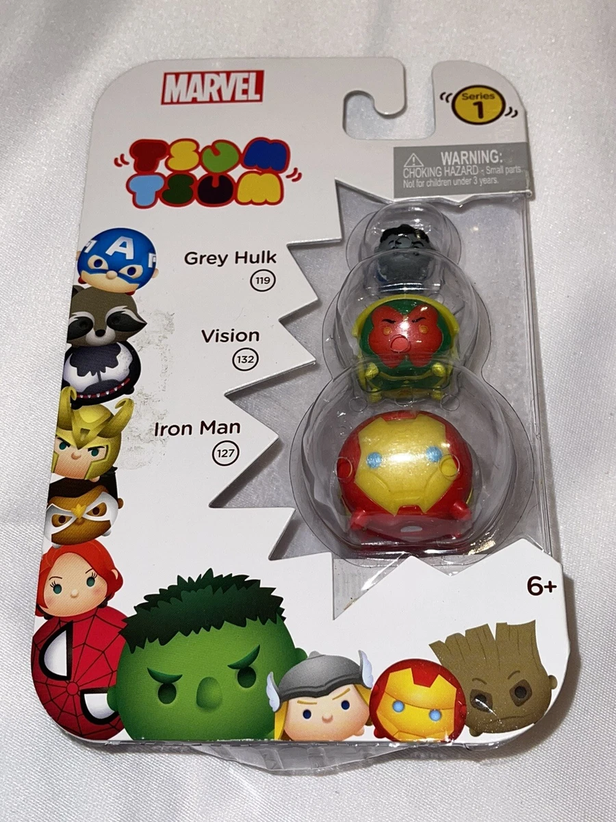 Marvel Tsum Tsum Series 1 Grey Hulk Vision Iron Man 6 NEW