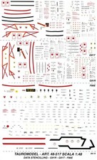 TAURO MODEL TM48/517 DATA STENCILLINGS PER G 91 R, G 91 T, F-86 A.M.I.  1:48