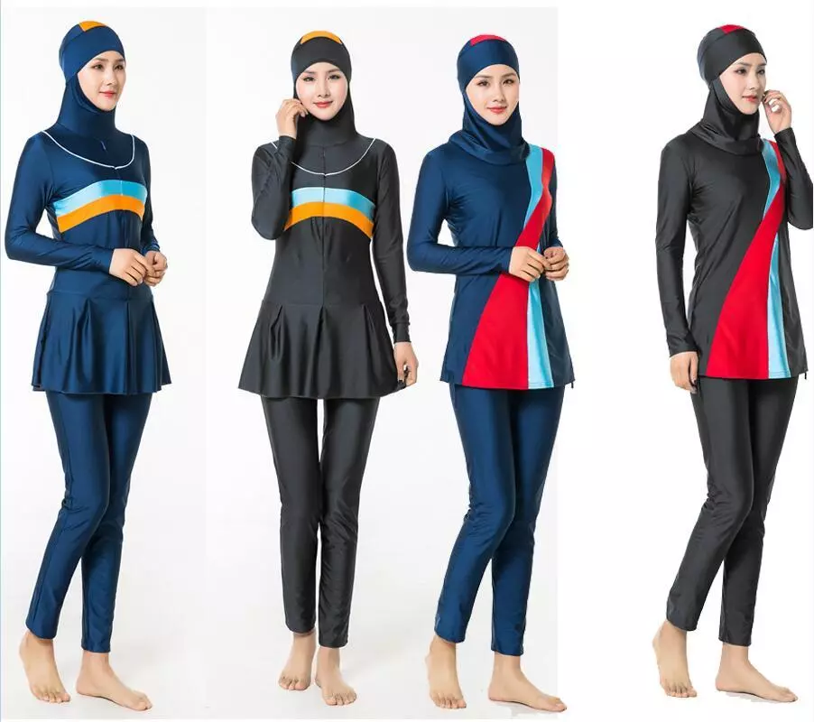 Modest Burkini Muslim Women Swimwear Full Cover Beachwear Islamic Swim  Costumes