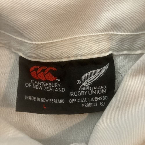 Vintage New Zealand All Blacks Men’s Canterbury Striped Rugby Polo Size L - Picture 4 of 10