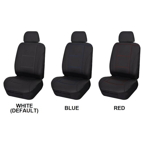 SINGLE STITCHED LEATHER LOOK SEAT COVER FOR TOYOTA FORTUNER - Picture 2 of 5