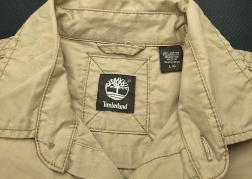 Timberland Earthkeepers Men's Large Beige Long Sleeve Button Up Shirt New - Picture 2 of 11