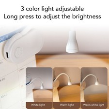 Book Light for Reading At Night Touch Dimmable 3 Light Color Book Night Light