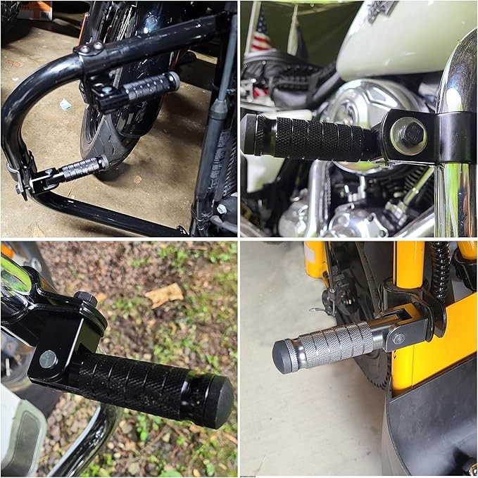  M8 Anti-Skid CNC Universal Motorcycle Foldable Footpegs Pegs Bike Electric Car