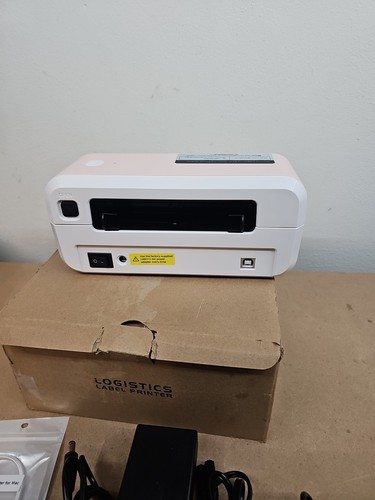 Logistics Label Printer Pink/White Bluetooth AM-243-BT - Picture 7 of 12