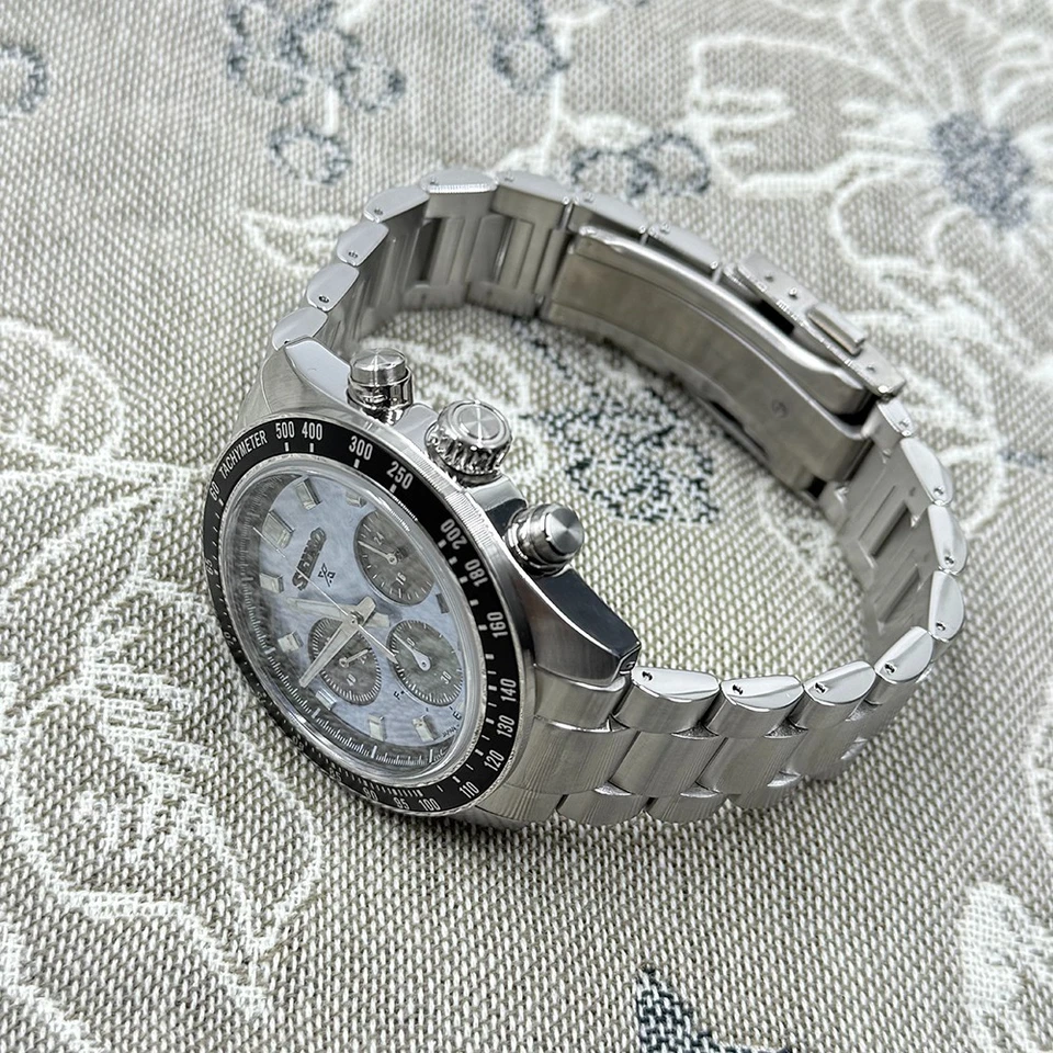 Reloj cronógrafo Seiko Prospex Speedtimer para hombre esfera azul claro solar SSC935 Foto 2 de 4