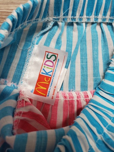 Vintage McDonald’s McKids Outfit Size 6X Colorful Shirt Skirt Combo USA Made - Picture 2 of 6