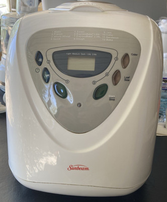 Sunbeam 5891 Bread Maker 1.5 2 lb Programmable Breadmaker Horizontal Loaf [115]