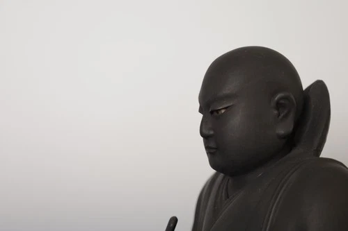 Stunning sculpture of Nichiren. Dated to 1881.  ZN83