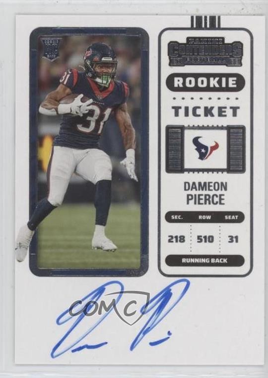 2022 Panini Contenders Rookie Ticket RPS Dameon Pierce #111 Auto 0o5