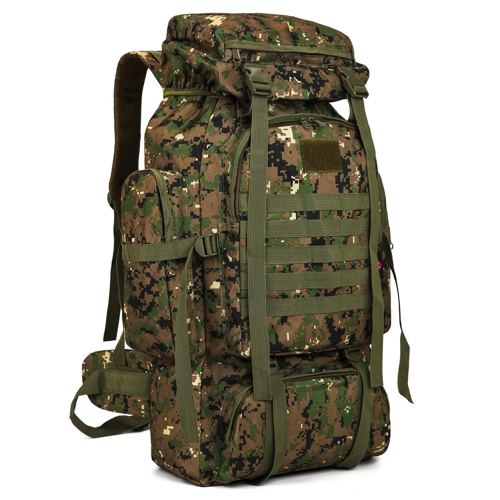 Hiking Backpack for Men 70L Camping Backpack Military Rucksack Molle 3 Days A...-image