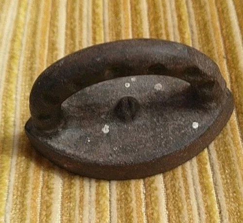 Antique Miniature Sad Cast Iron 3 " Paperweight Salesman Sample Lace