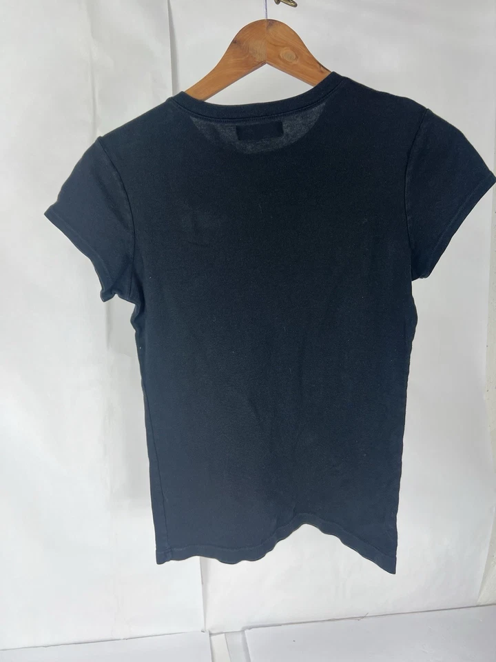 Camiseta para mujer Michael Stars OS talla única negra manga corta Y2K Foto 3 de 4