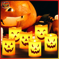 LED Halloween Deko Kerzenlichter 6 StüCk KüRbis Licht Batteriebetrieben Innen
