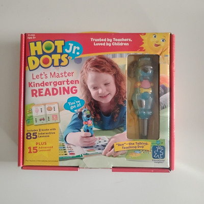 Hot Dots Jr Electronic Learning Toy Kindergarten Reading Activity Set 85 Lessons