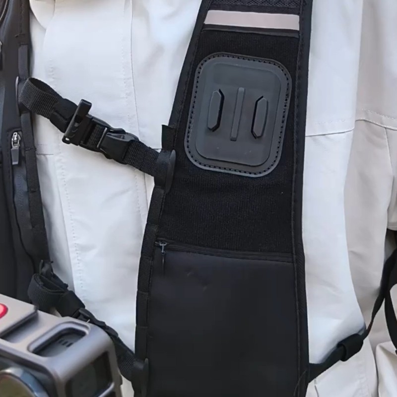 Action Camera Chest Mount Vest Backpack For Camera Cycling Skiing ...