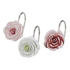 - Shower Curtain Hooks, Floral Bathroom Decor, Set of 12 Spring Shower Hooks