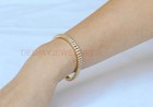Yellow Gold 2 Row Usa Made Natural Diamond 6.04ct Double Tennis Bracelet 14k