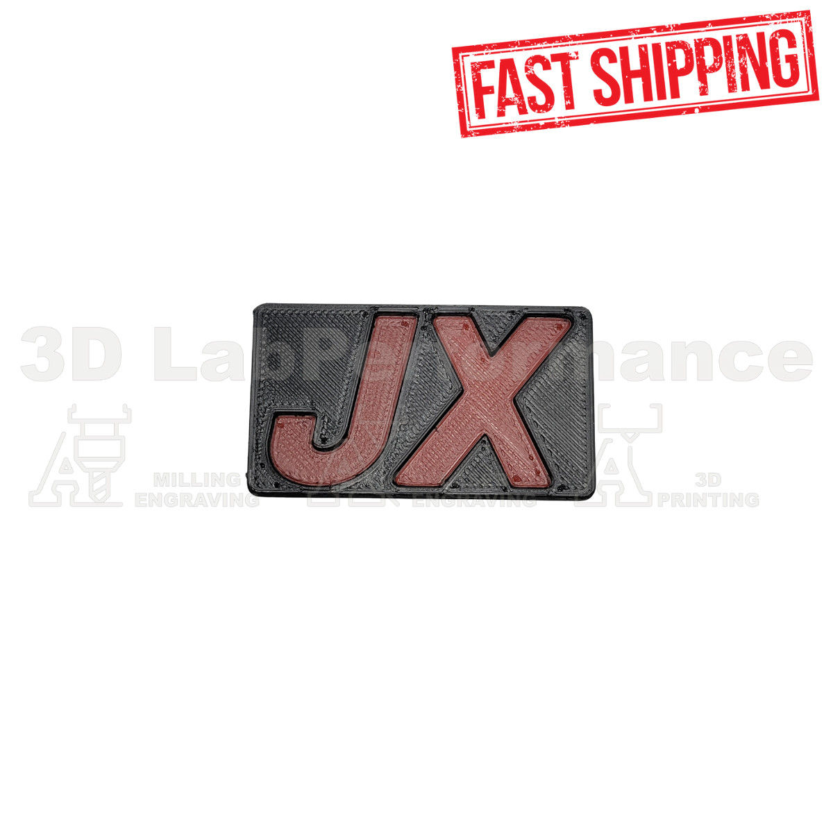 Fender Emblem “JX” – Suzuki Samurai – 1986-1989 – Black/Red 