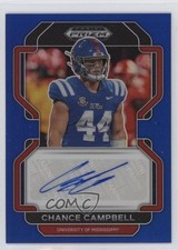 2023 Panini Prizm Draft Picks 2022 Update Blue 133/149 Chance Campbell Auto 15sx