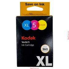 Kodak Genuine Authentic OEM Verite 5 XL High-Yield Ink Cartridge, Color