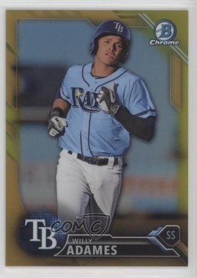 2016 Bowman Draft Chrome Top Prospects Gold Refractor 47/50 Willy Adames i5q